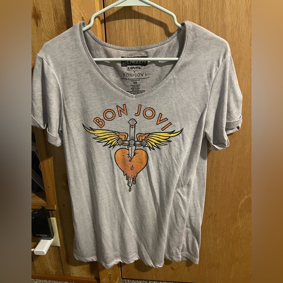 Levi's Gray Bon Jovi Tee - Picture 1 of 3